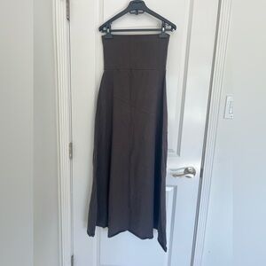 Levi's Olive Brown Strapless Maxi Dress